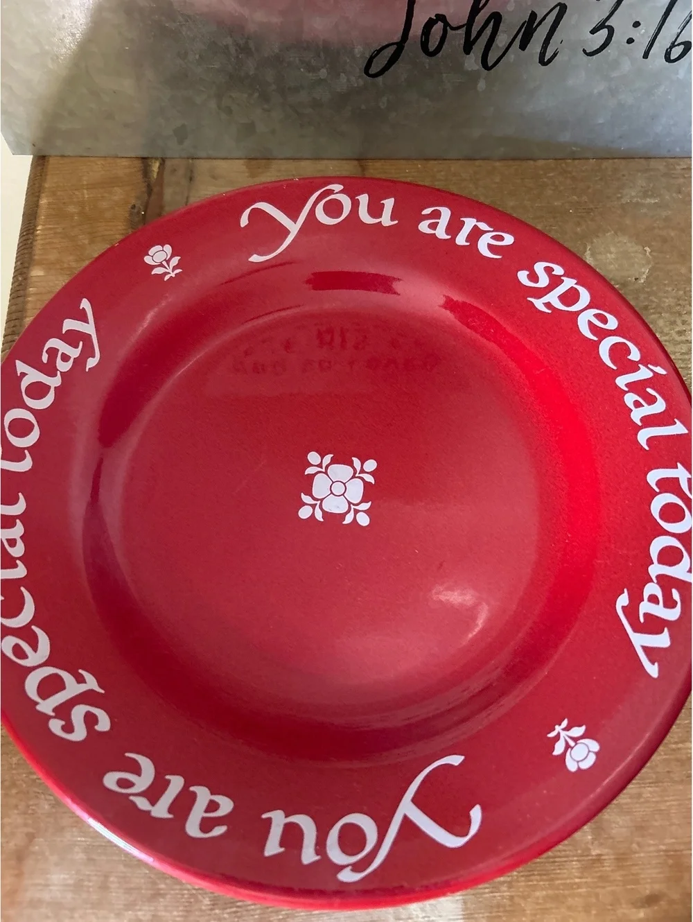 The Original Red Plate Co 1979 Made in Germany Red Decorative Plate